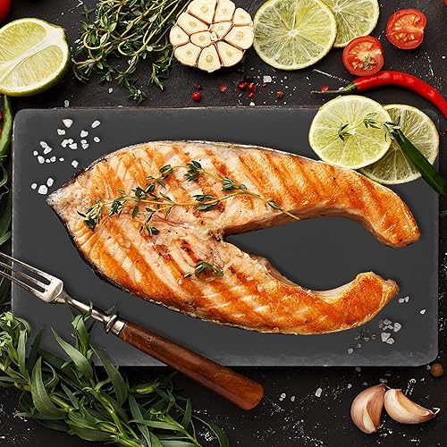 Miniatura 6 de 6 tablas de queso de pizarra negra de 10 x 6 pulgadas con pizarra de tiza, platos de piedra para aperitivos de queso, carne y fruta