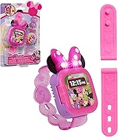 Disney Junior Minnie Mouse Play Smart Watch with Lights, Sounds & Interchangeable Bands - Pretend Play Toy for Kids Ages 2+