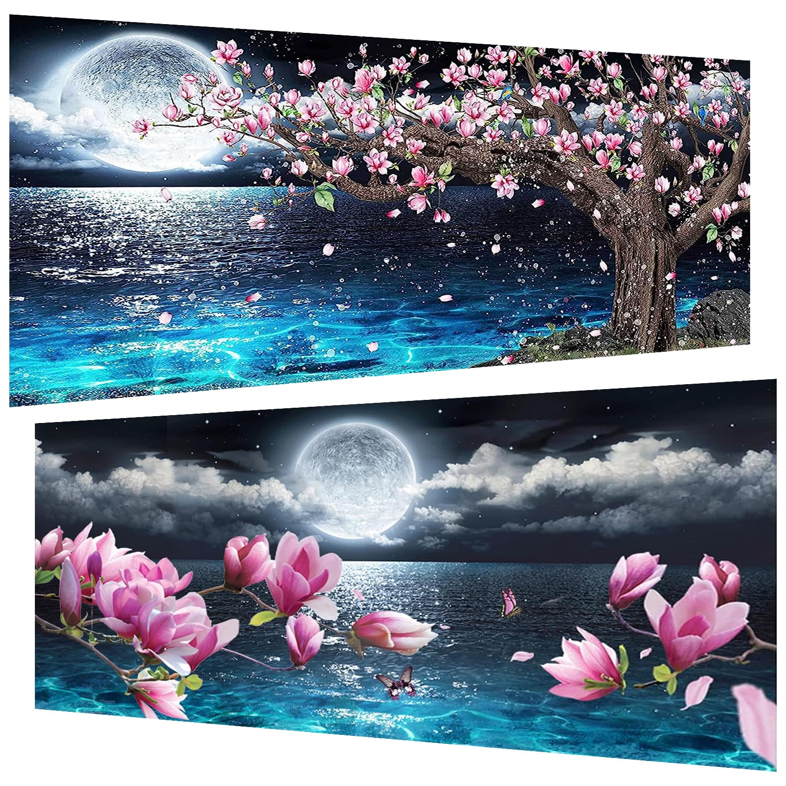 SWECOMZE 5D Diamant Malerei Set Groß 120x50cm - DIY Wanddekoration Für Wohnzimmer