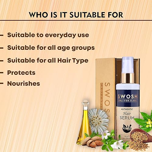 Miniatura 6 de Suero ayurvédico para el cabello de hierbas para hombres y mujeres, suero para el cabello antiencrespamiento y enredos, sin SLES ni parabenos, 3.4