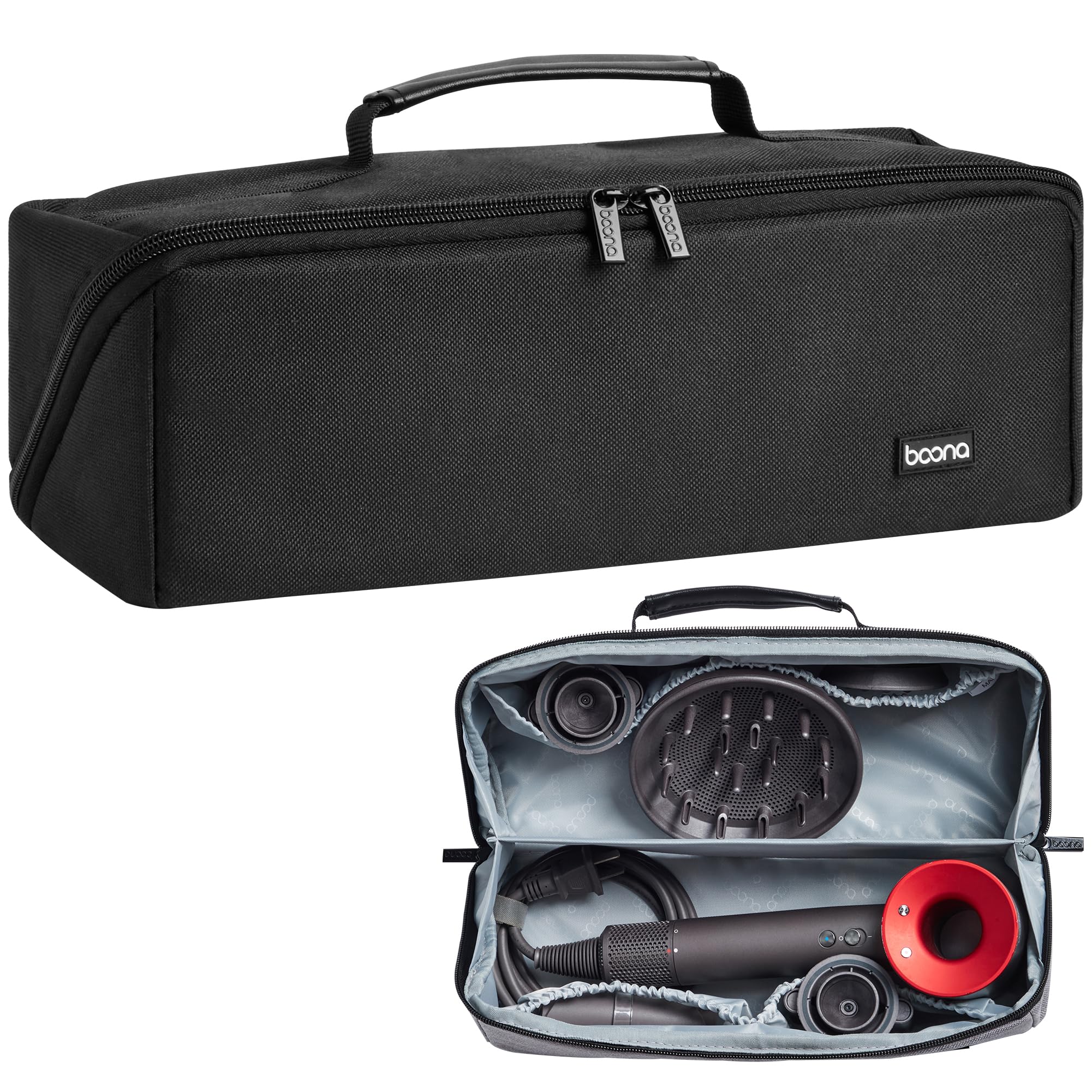 Veki Bolsa de Viaje Portátil para Secador de Pelo, Bolsa de Almacenamiento Compatible con Dyson Airwrap Styler, Dyson Supersonic y Shark, Funda Transporte para Secador de Pelo y Accesorios (Rosa) — view 11