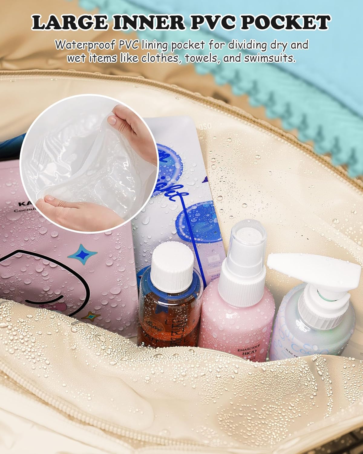 Gift Ideas for Girls-Duffle Bag, Weekender Bags for Girl，Teenage Girl Gifts-Initial Overnight Bag with Wet Pocket，Lightweight Dance Bags Personalized Gymnastics bag with Makeup Pouch - Image 7