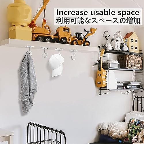 Miniatura 5 de NACETURE Ganchos de techo resistentes, paquete de 2, ganchos para plantas para colgar en el techo, gancho para colgar cestas, luz, comederos de