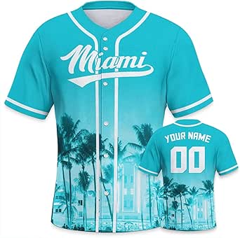 Amazon.com: Custom Baseball Jerseys City Night Skyline Jersey