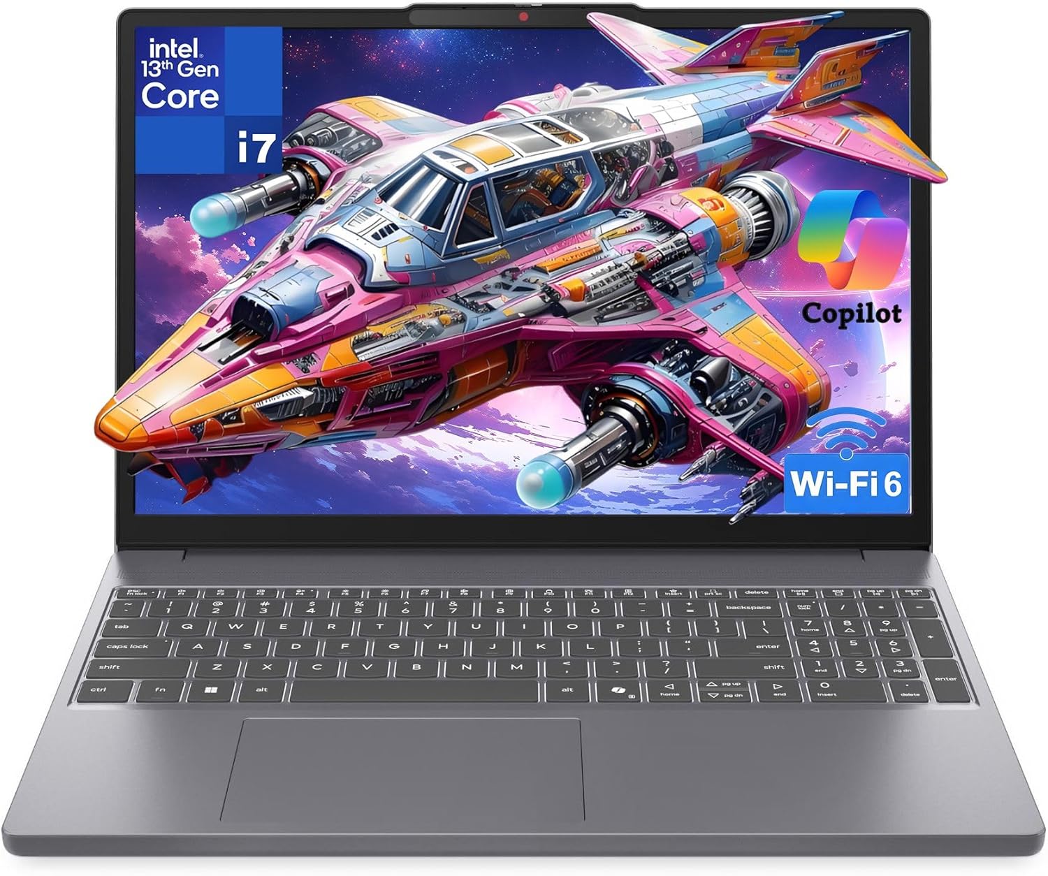 Lenovo Computer portatile 15 "FHD+ per affari, Intel 10-core i7-13620H, 24GB RAM DDR5, 1 TB PCIe SSD, WiFi 6, Bluetooth 5.2, USB-C, HDMI, Copilot AI per affari e casa, Luna Grey, Windows 11 Home