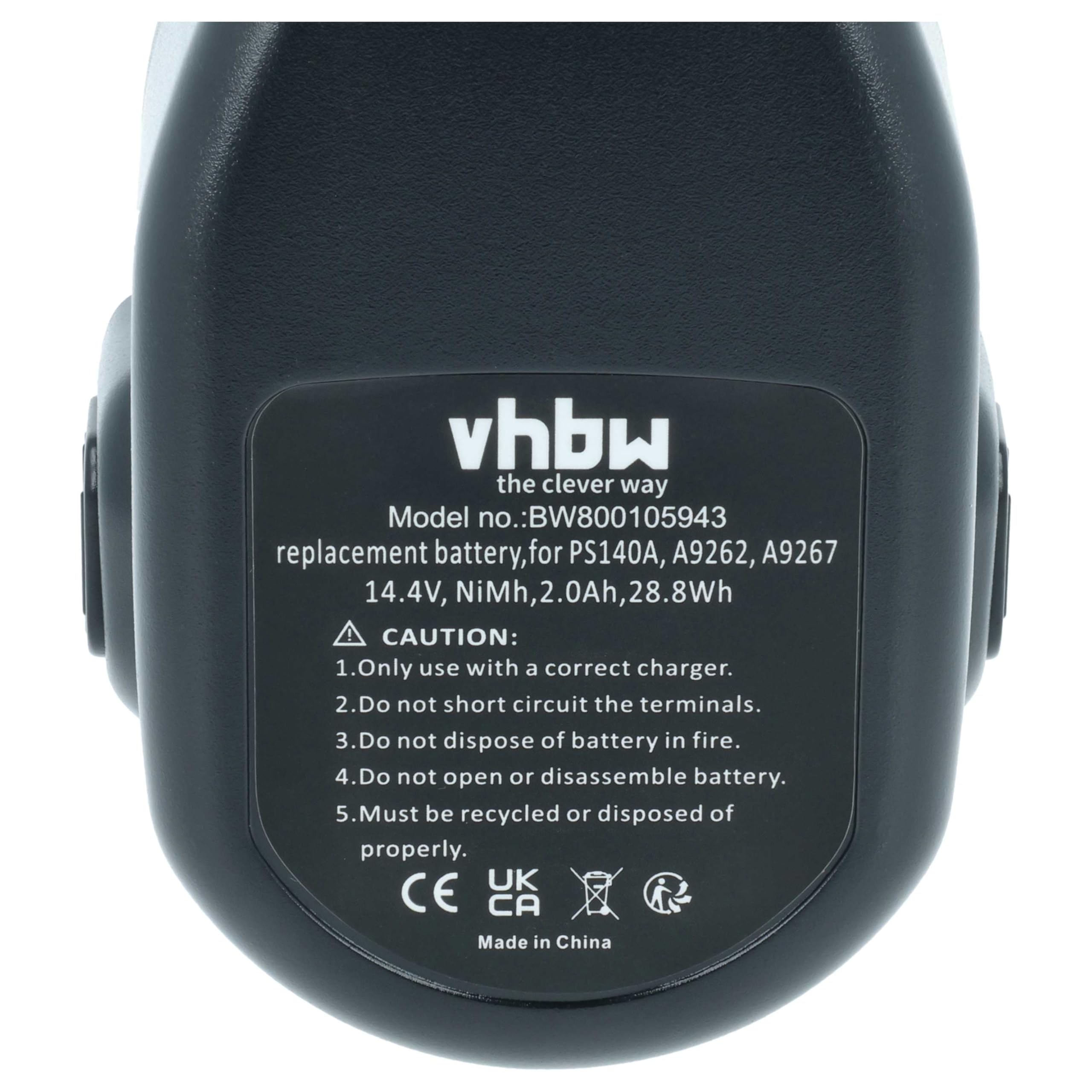 vhbw 2 x akumulator kompatybilny z Black & Decker CD14CE, CD14GSF-2