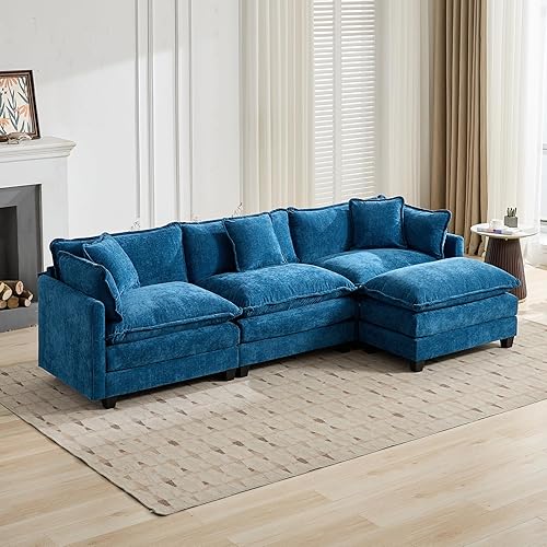 Miniatura 56 de Modernos y acogedores sofás seccionales para sala de estar, cómodos sofás seccionales verdes, sofá para sala de estar, sofás y sofás (negro,