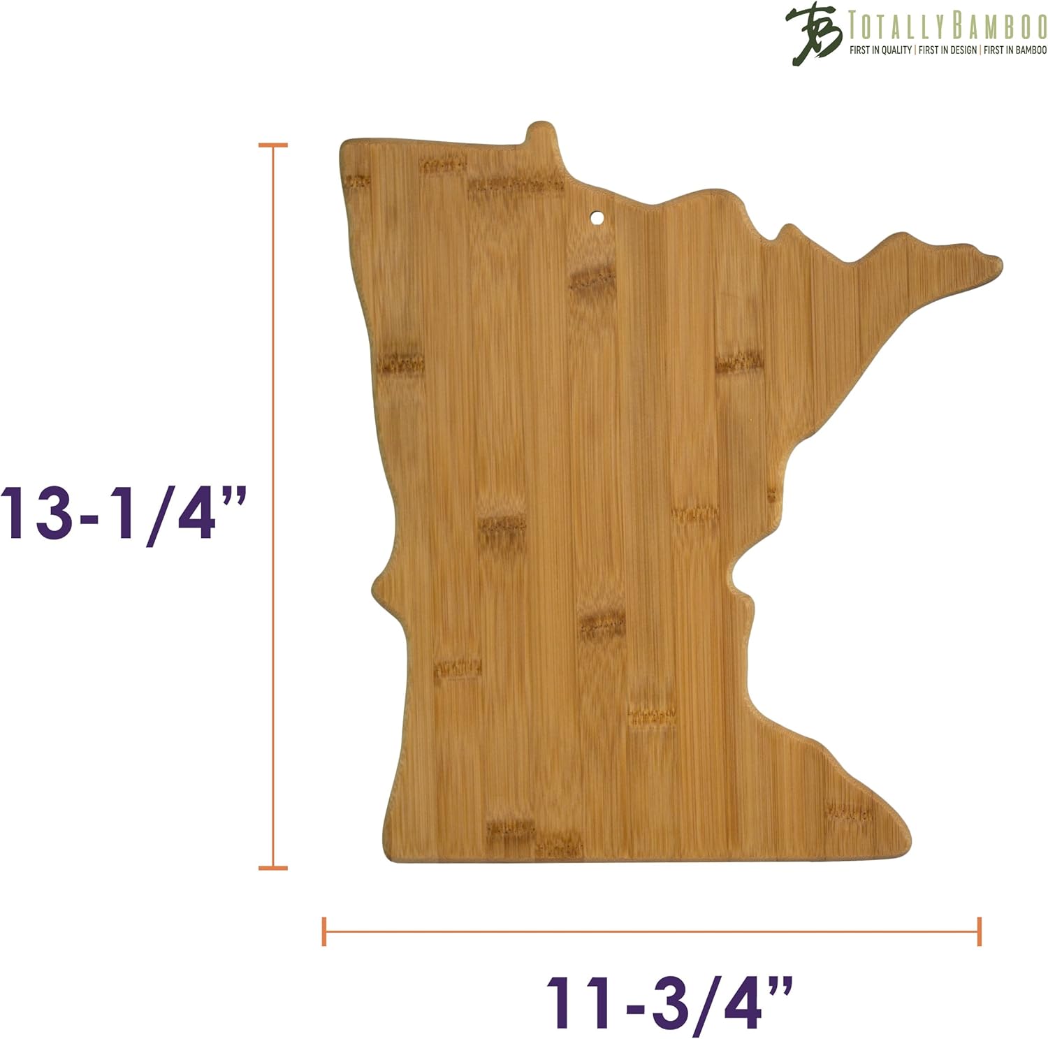 Totally Bamboo Minnesota State Shaped Bamboo Serving and Cutting Board - Image 3