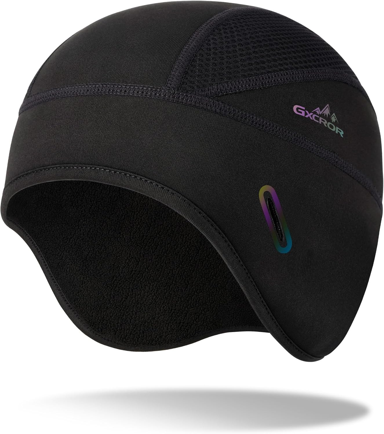 GXCROR Winter Helmet Liner Skull Cap, Fleece Lined Warm Cycling Cap with Glasses Holes, Thermal Hat Beanie for Men Women GXCROR Winter Helmet Liner Skull Cap, Fleece Lined Warm Cycling Cap with Glasses Holes, Thermal Hat Beanie for Men Women