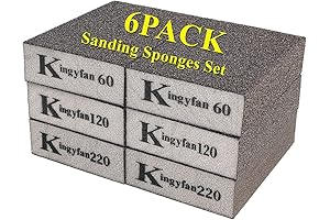 Durable Sanding Block - 6-Piece Sanding Sponges for Painting Crafts