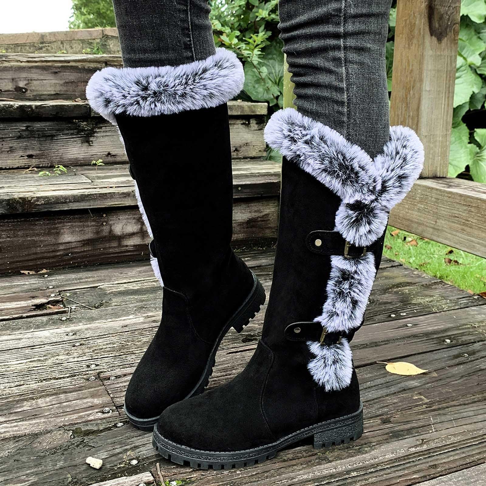 Buty zimowe, średniej wysokości, z zamszową podszewką, ciepłe, wygodne, outdoorowe, na zimną pogodę, antypoślizgowe, wytrzymałe