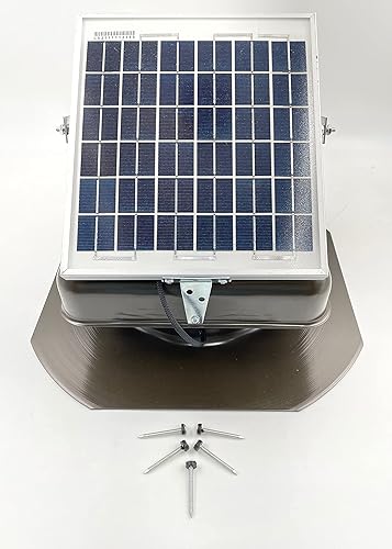 Miniatura 2 de Solar Mega RoofBlaster 2.0 con ventilación marrón (montaje en panel solar ajustable) | Ventilación solar del ático | Ventilación solar de techo |