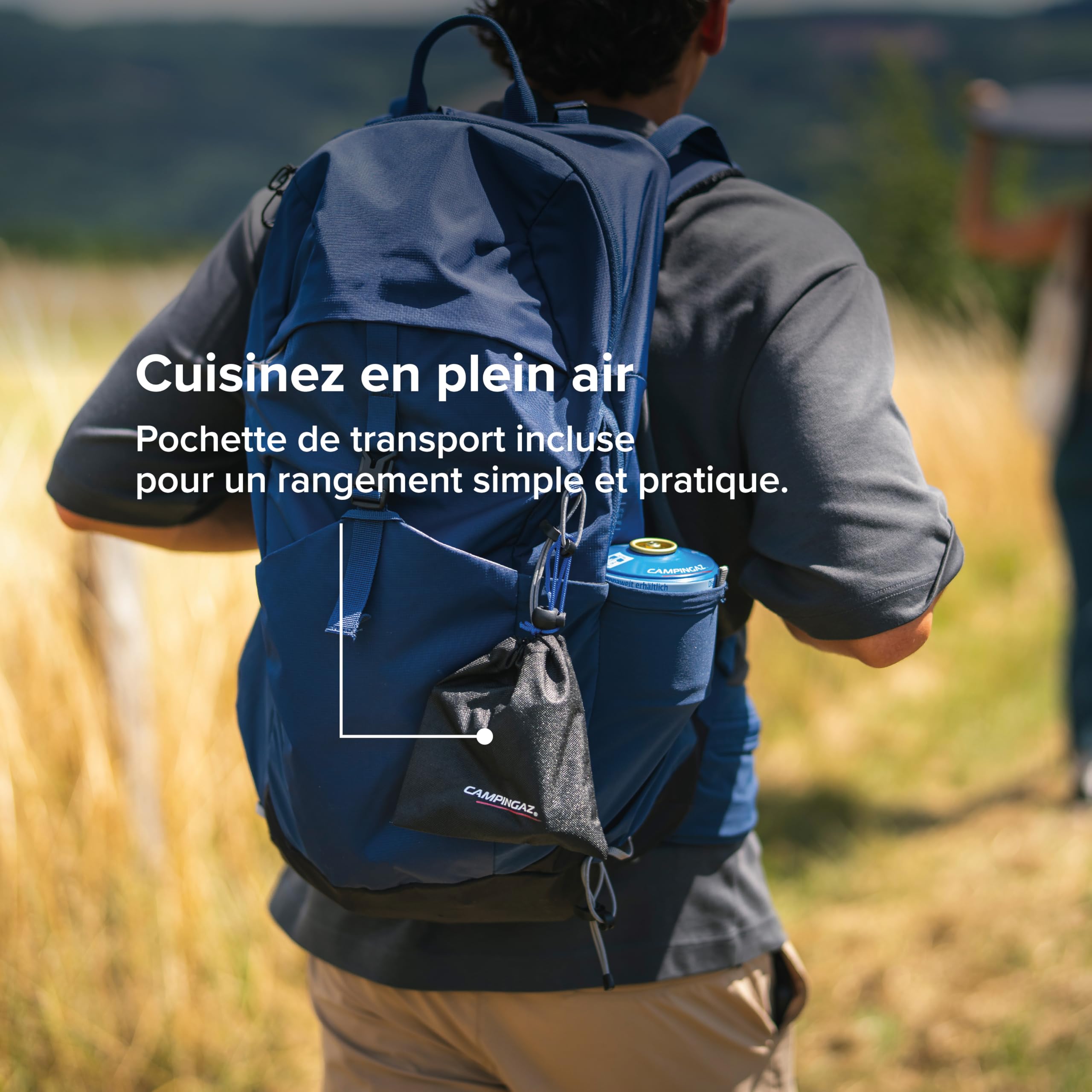 Campingaz Twister Connect PZ réchaud à gaz | Connexion facile et double verrouillage | Réchaud léger à 1 brûleur | Puissance de 2900 W |Idéal pour le camping, les festivals et le kit d'urgence 72h