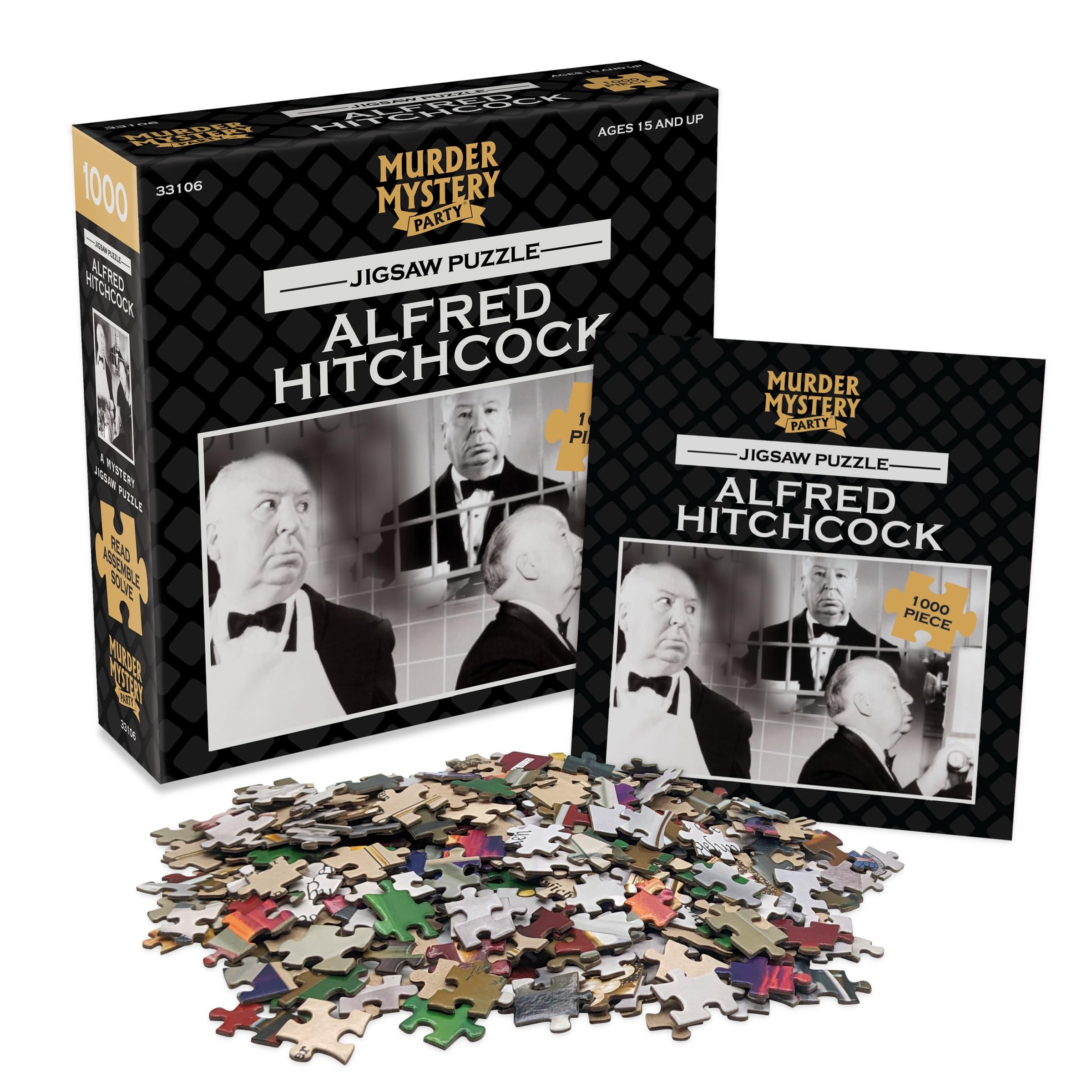Mystery Puzzles - Alfred Hitchcock, 1000, Black