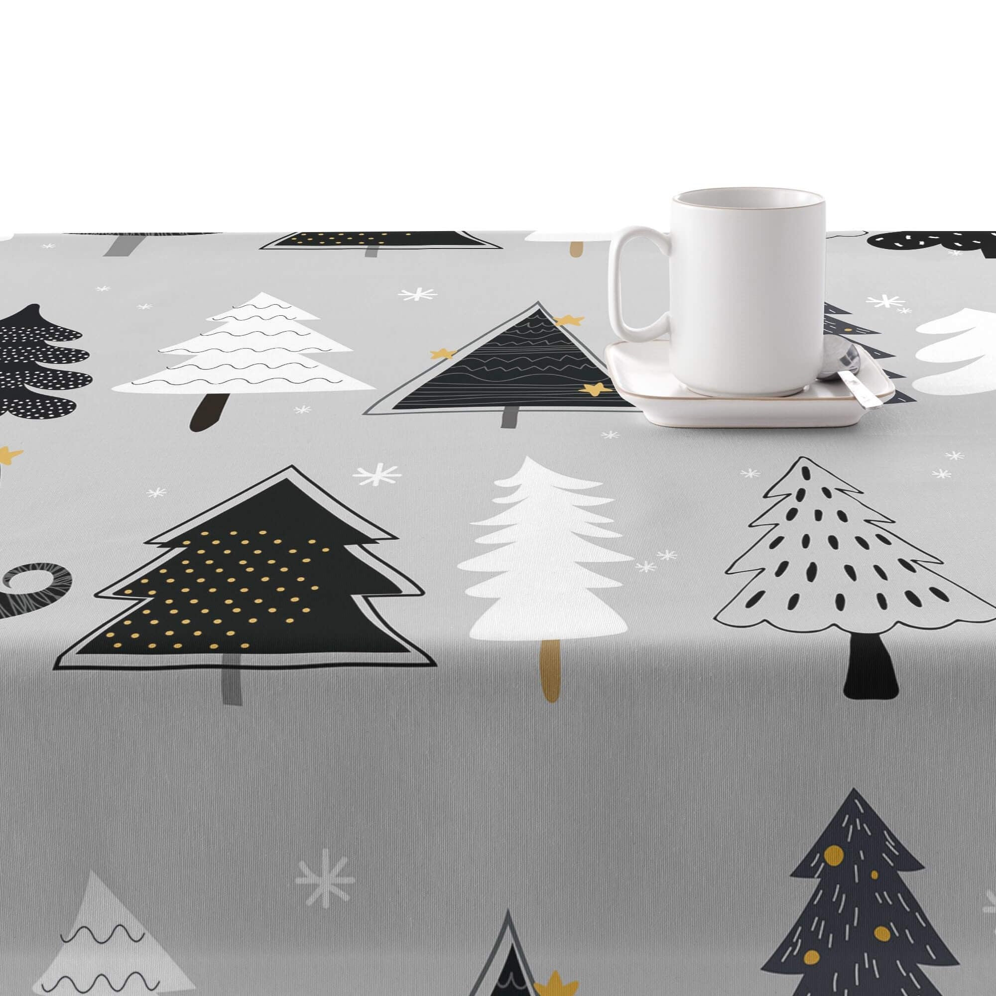 Belum Weihnachtstischdecke 200x140 Cm – Schmutzabweisend & Wasserdicht Aus Harzierter Bio-Baumwolle