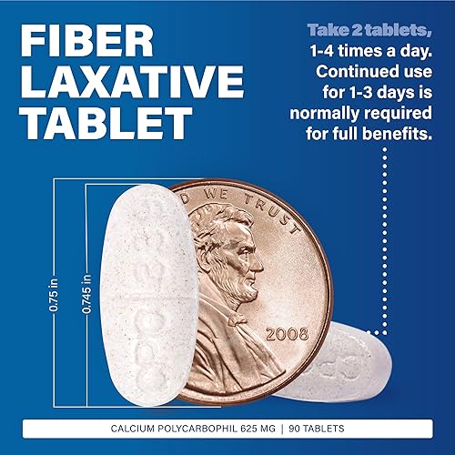 Miniatura 2 de MAJOR Fiber-Tabs - Tabletas de 625 mg - Terapia de fibra para regularidad - Alivio ocasional del estreñimiento para adultos - 90 unidades (paquete