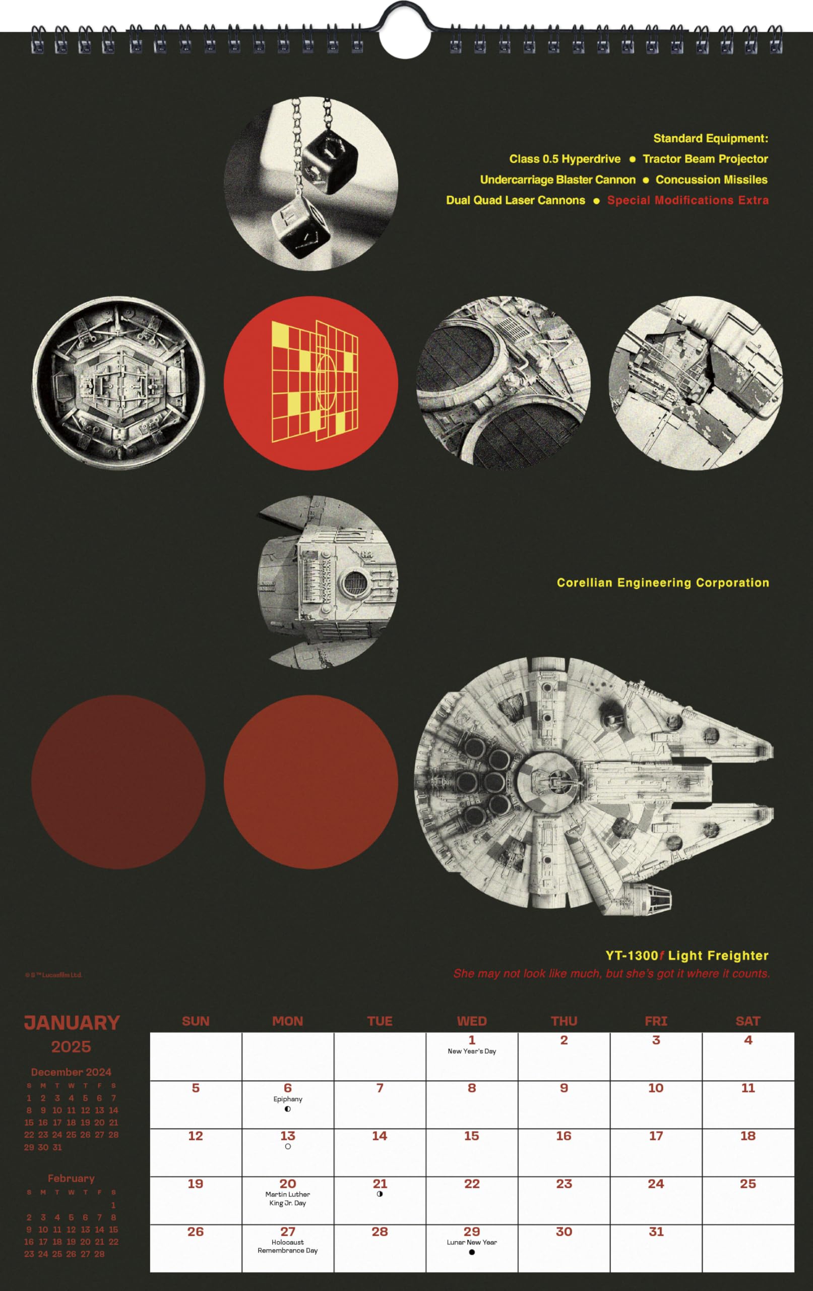 2025 Star Wars: Moving at Lightspeed - Russell Walks Oversized Poster Calendar