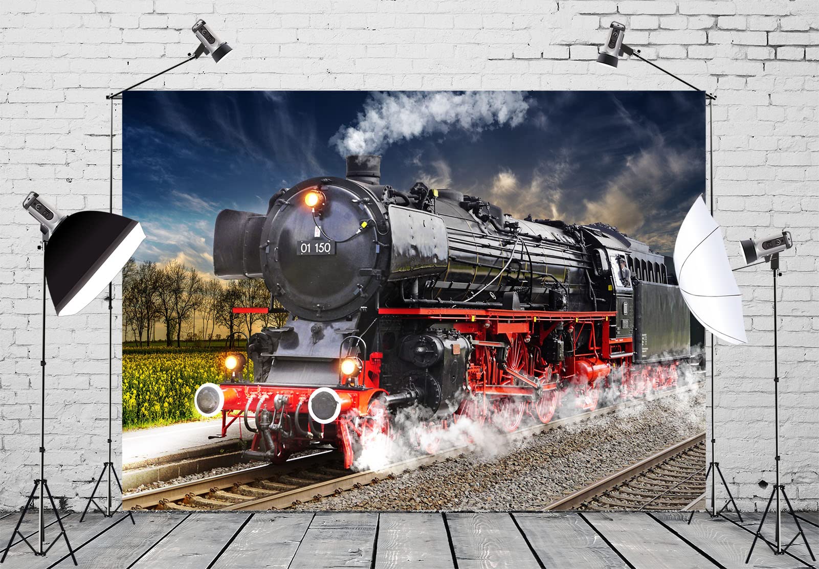 Nappe De Chemin De Fer Beistle 137x274 Cm - Lot De 2 Nappes Plastique Thème Train