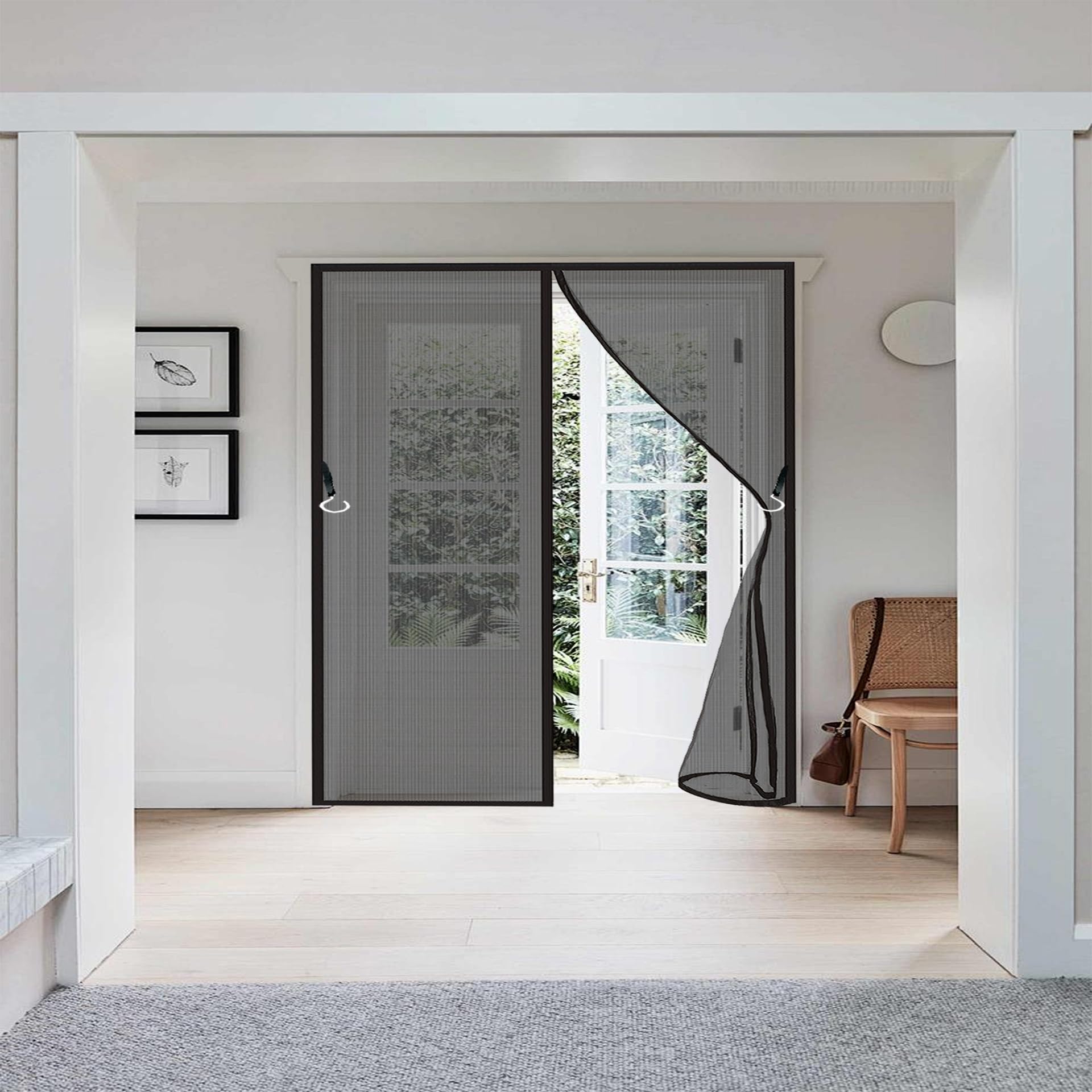 Moustiquaire porte 104 x 252 cm pour bloquer les moustiques et ventiler la maison