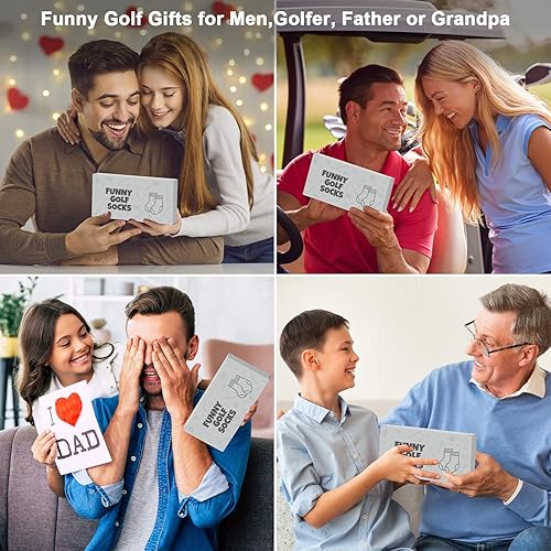 Miniatura 6 de Divertidos calcetines de golf para hombres, regalos de golf geniales para papá, él, amigos y compañeros de trabajo, accesorios novedosos, rellenos