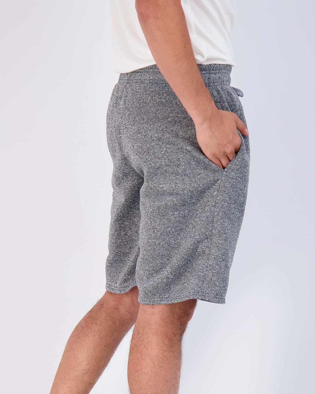 Real Essentials 3 Pack: Men's 9" Fleece Casual Lounge Athletic Shorts-Regular & Big-Tall Sizes