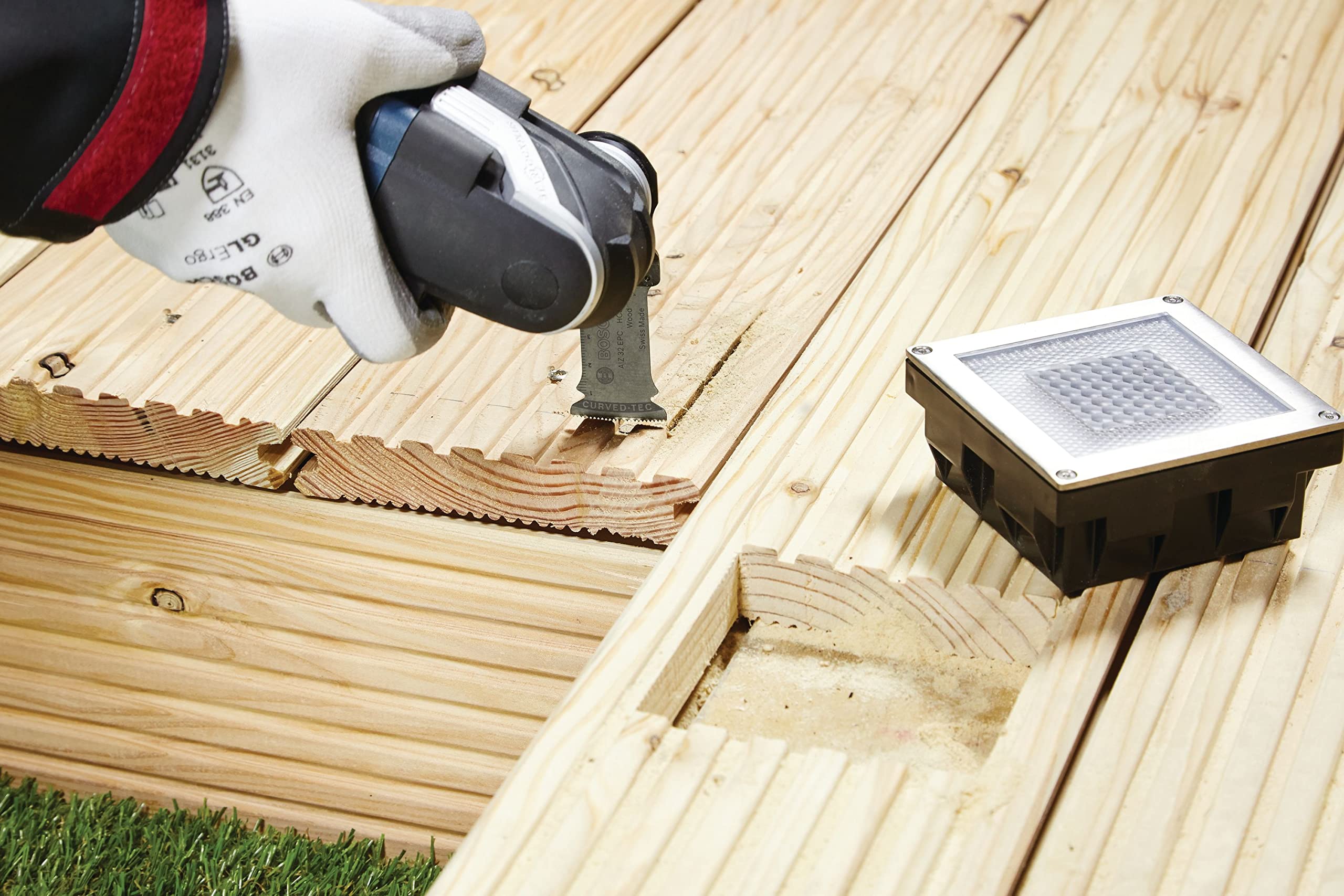 Bosch Home and Garden 2609256C63 - AII 65 BSPB Accessorio multiutensile: Legno duro: Curvo: Fai da te, nero