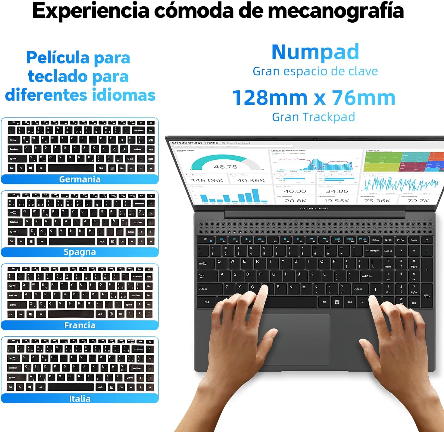 TECLAST PC Portatile 15.6 Pollici, 12GB RAM 512GB SSD, Intel N4100 Turbo 2.6GHz Processor, F16Plus Notebook, Windows 11 Computer Portatile, IPS FHD 1920x1080, 2.4G/5G WiFi, Bluetooth 4.2, USB 3.0