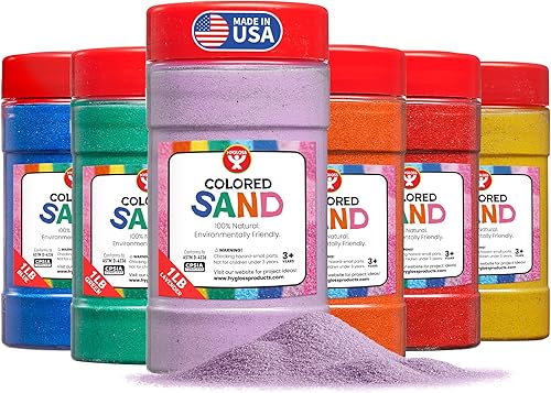 Arena de colores para arte de arena, arena para manualidades, arena de juego de colores vibrantes, segura para mayores de 3 años, arena fina y