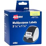 Avery Direct Thermal Multipurpose Labels, 1-1/4" x 2-1/4", White, Comparable to DYMO 30334, 1 Roll of Labels, 1,000 Printable Labels Total (4186) – view 1