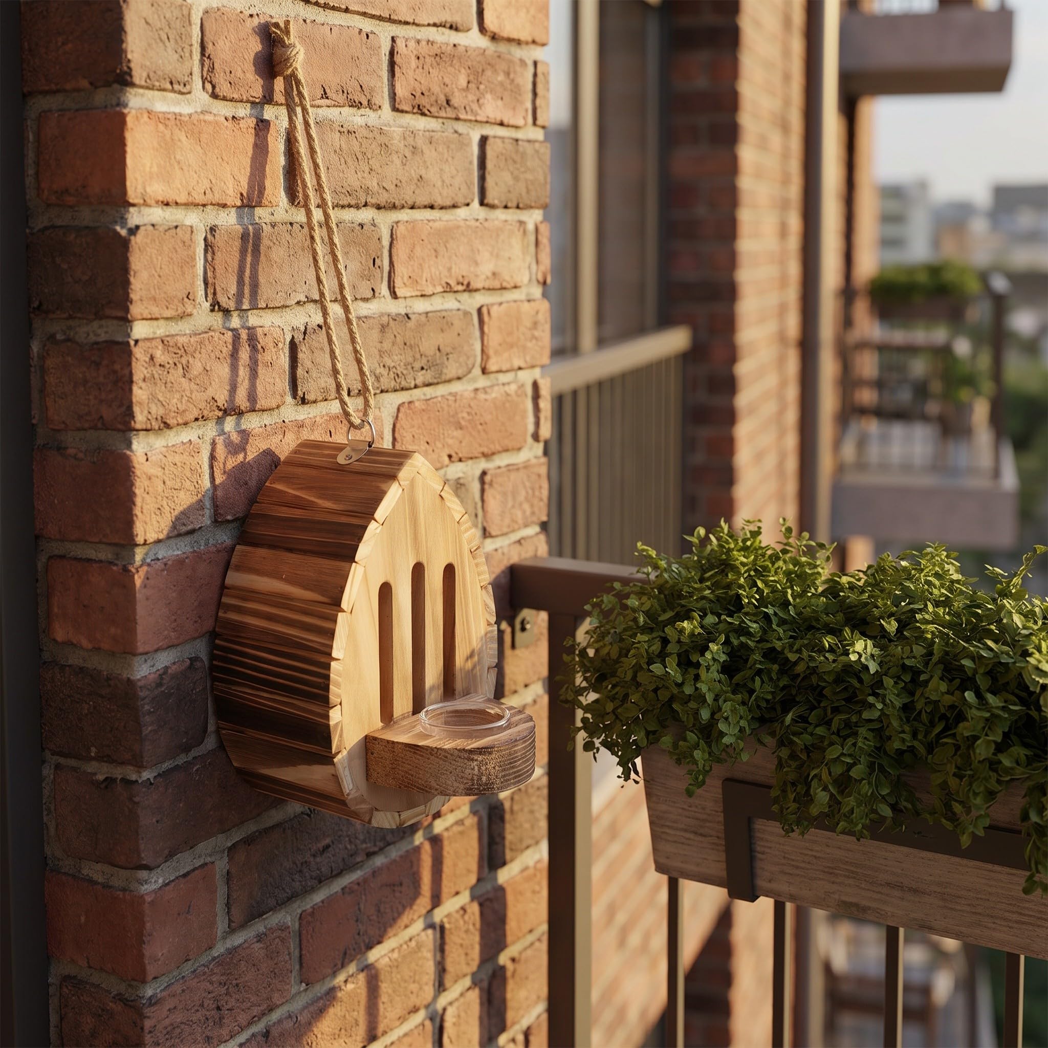 Veemoon 2er-Set Schmetterlingshäuser: Schmetterlingshäuser aus Holz mit Futterstelle – Hängende Gartendekoration – Nistkasten und Unterschlupf für Insekten, Schmetterlinge, Motten und Florfliegen
