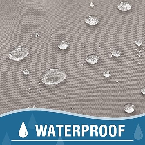 Miniatura 10 de H.VERSAILTEX Cortinas para interiores y exteriores para patio, impermeables, de acero inoxidable, con ojales plateados, aislamiento térmico,