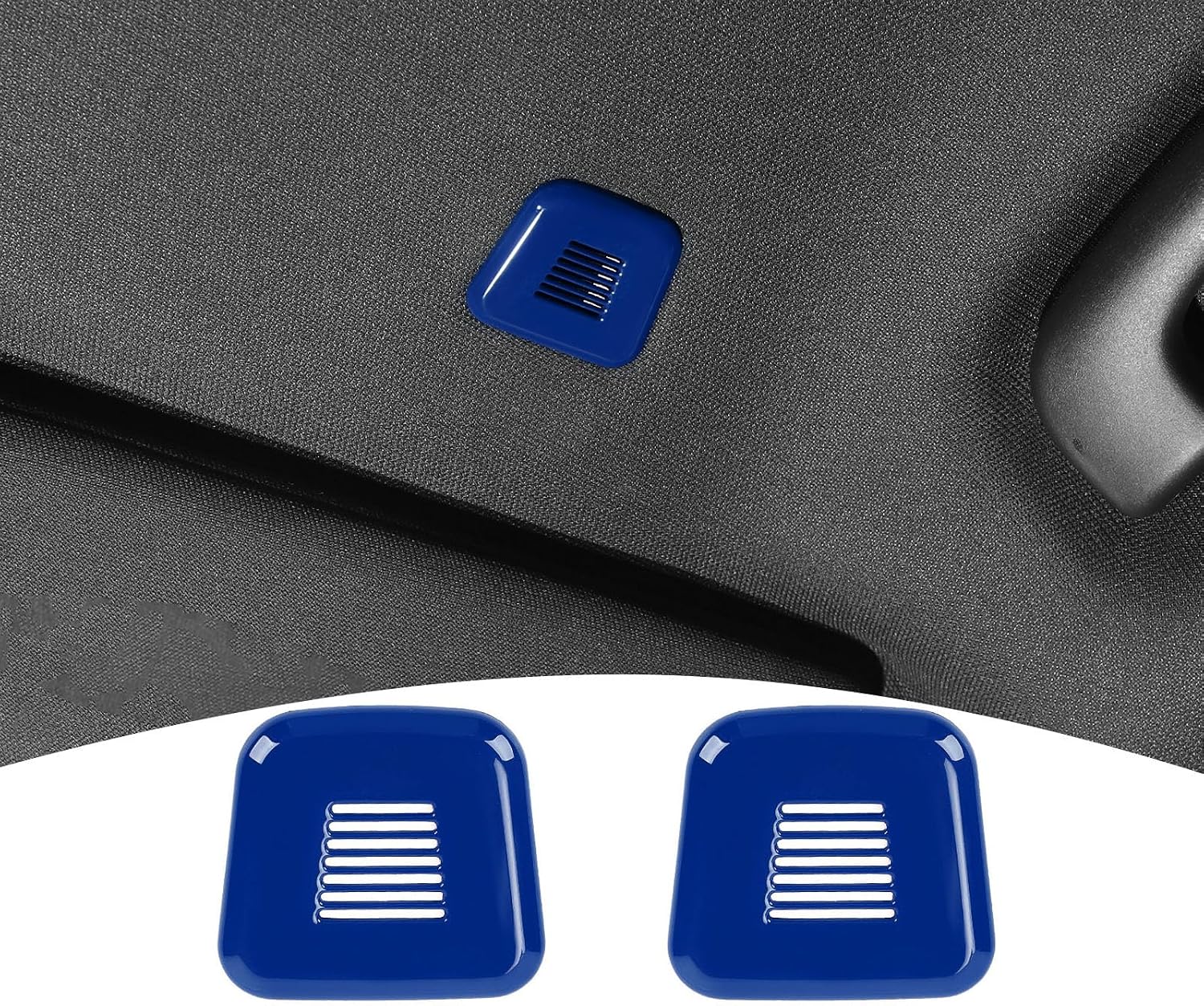 for Challenger Microphone Trim Cover Fit for Dodge Charger 2011-Present for Dodge Challenger 2015-2023 Blue Interior Accessories 2pcs