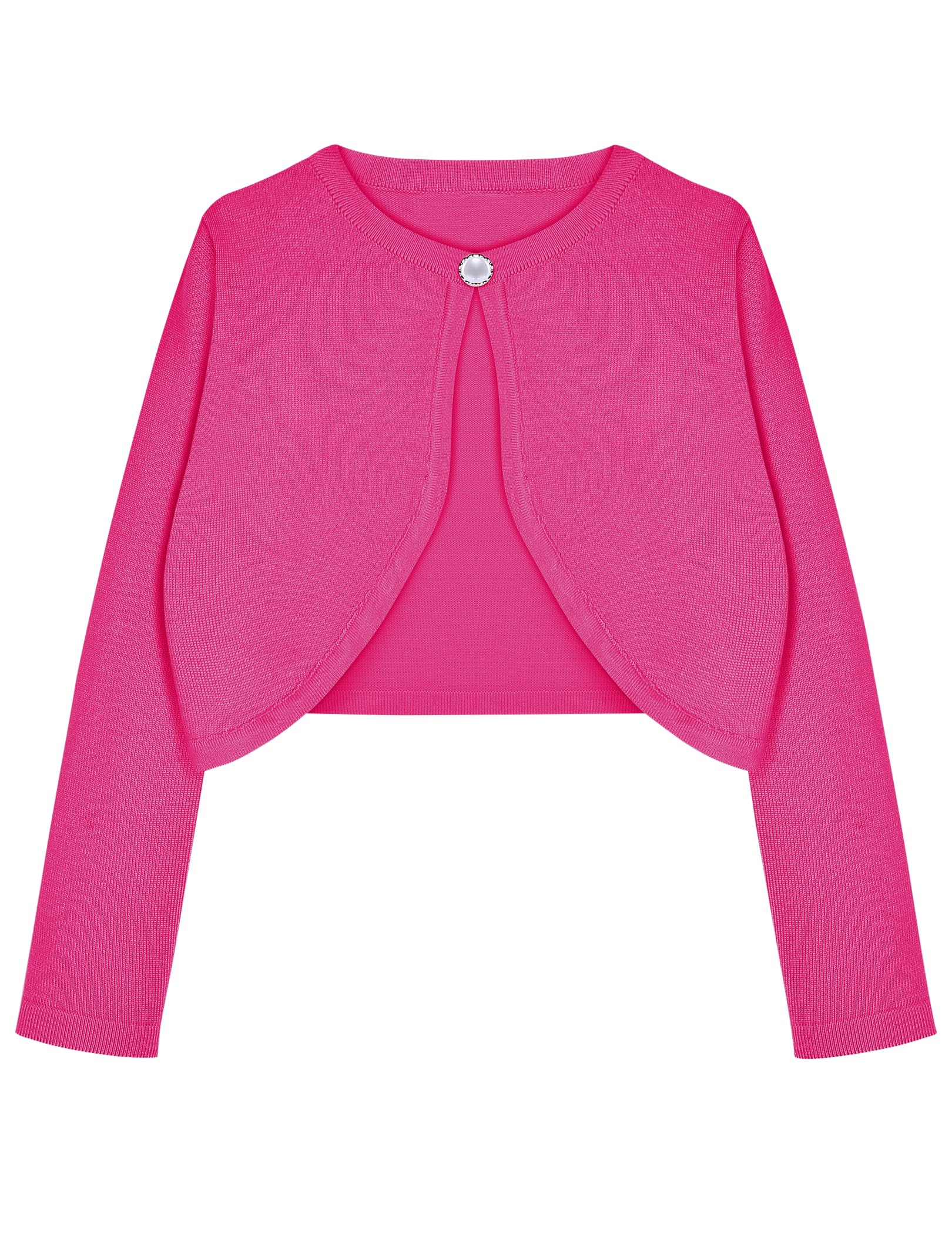 Arshiner Girls Open Front Shrug Cardigan Knit Bolero with Button Closure