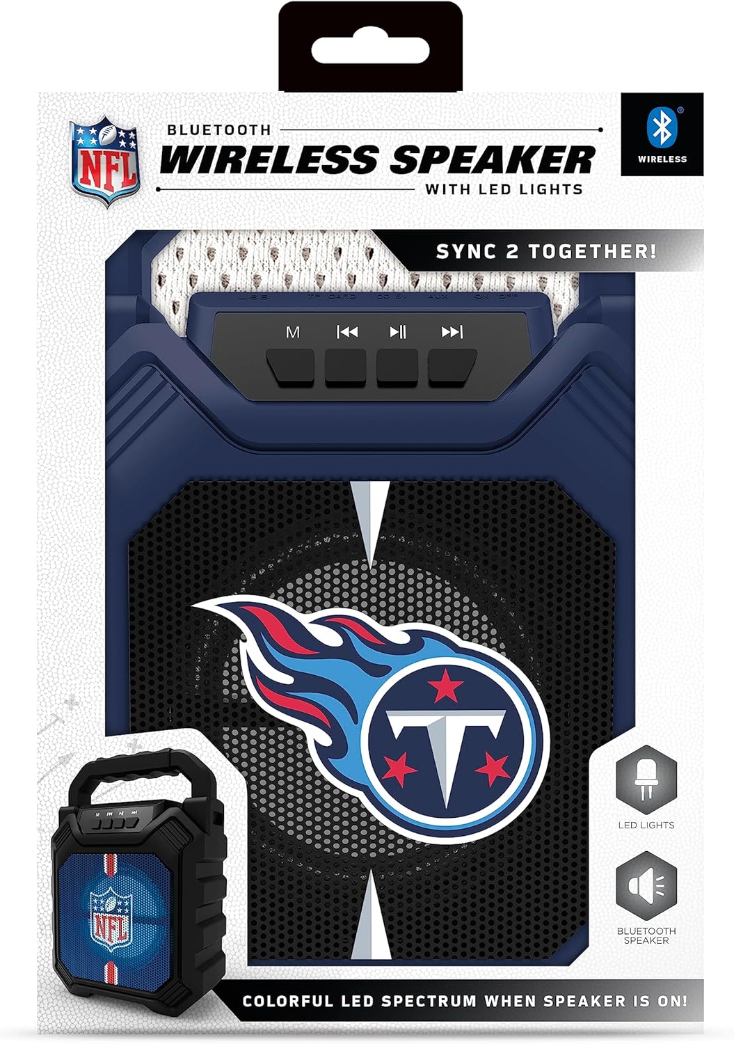 SOAR NFL XL ShockBox Wireless Bluetooth Speaker in retail packaging
