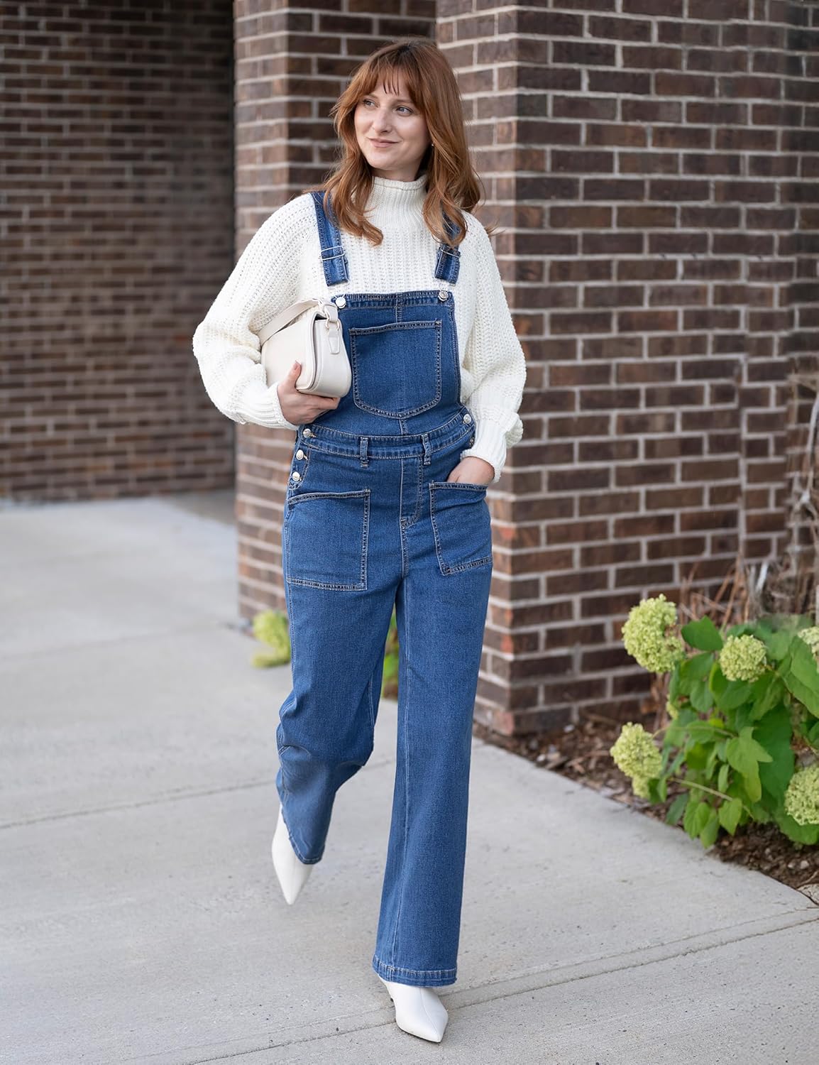 luvamia Jean Overalls for Women Loose Fit Baggy Wide Leg Bib Pocket Adjustable Straps Stretchy Denim Overall Jumpsuits - Image 8