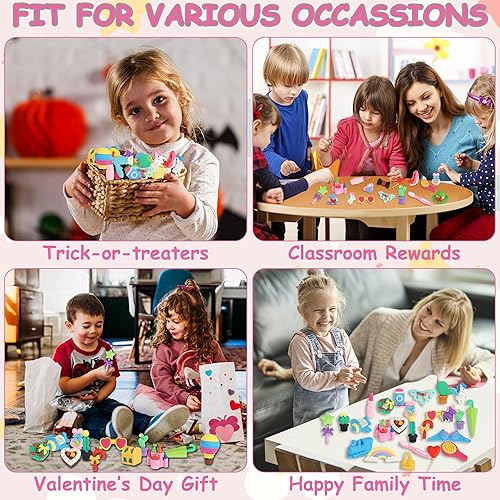 Miniatura 21 de 72 borradores surtidos de lápices de animales para mascotas, mini borradores a granel, regalos para premios de aula, bolsa de regalo, rellenos