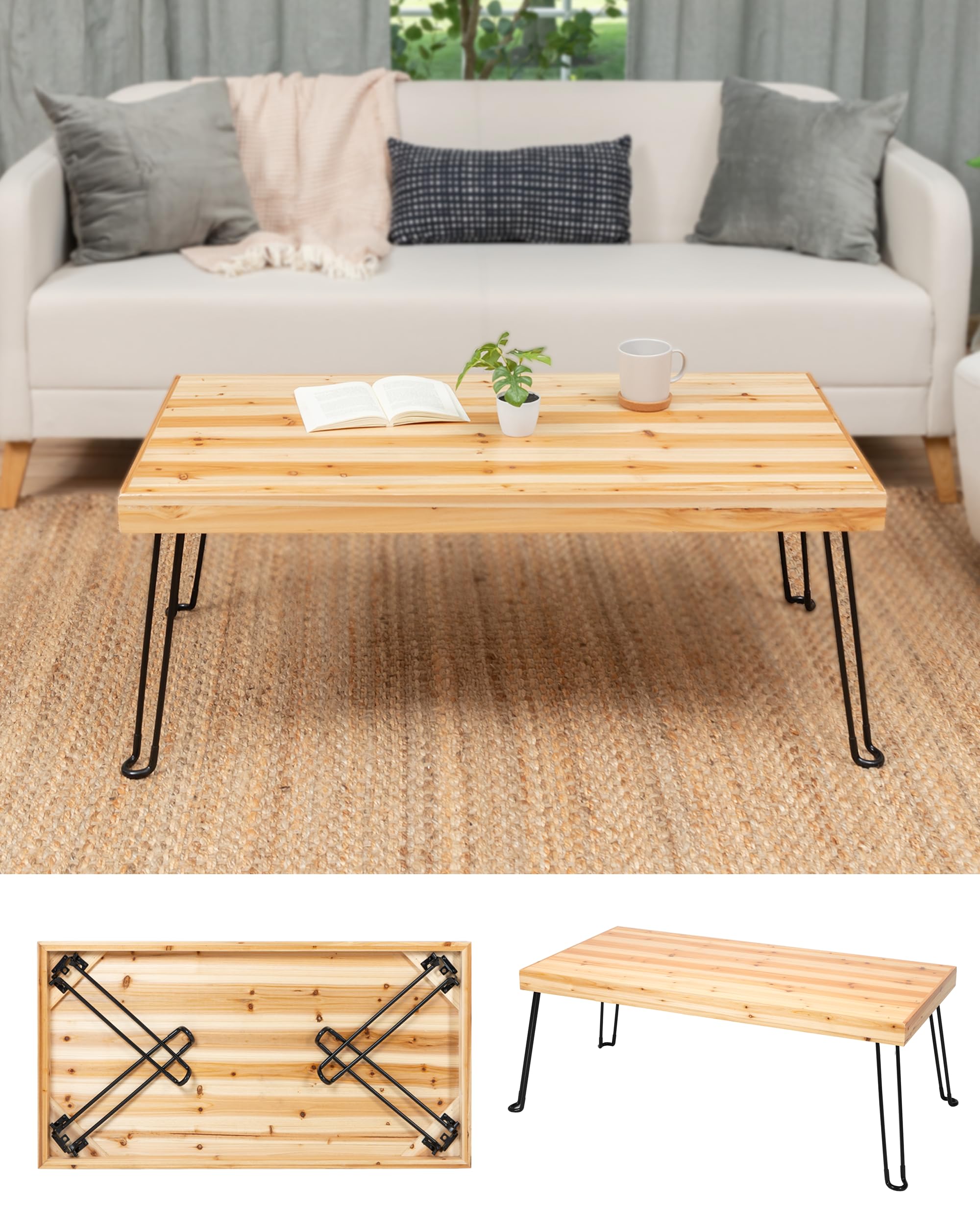 Amazon.com: Sleekform Folding Wooden Coffee Table - Collapsible