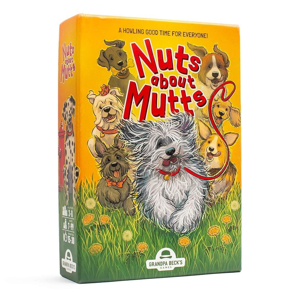 Grandpa Beck\'s Games Nuts About Mutts - Family-Friendly Hand-Elimination Card Game - for Kids, Teens, and Adults - from The Creators of Cover Your Assets - 3-8 Players, Ages 7+