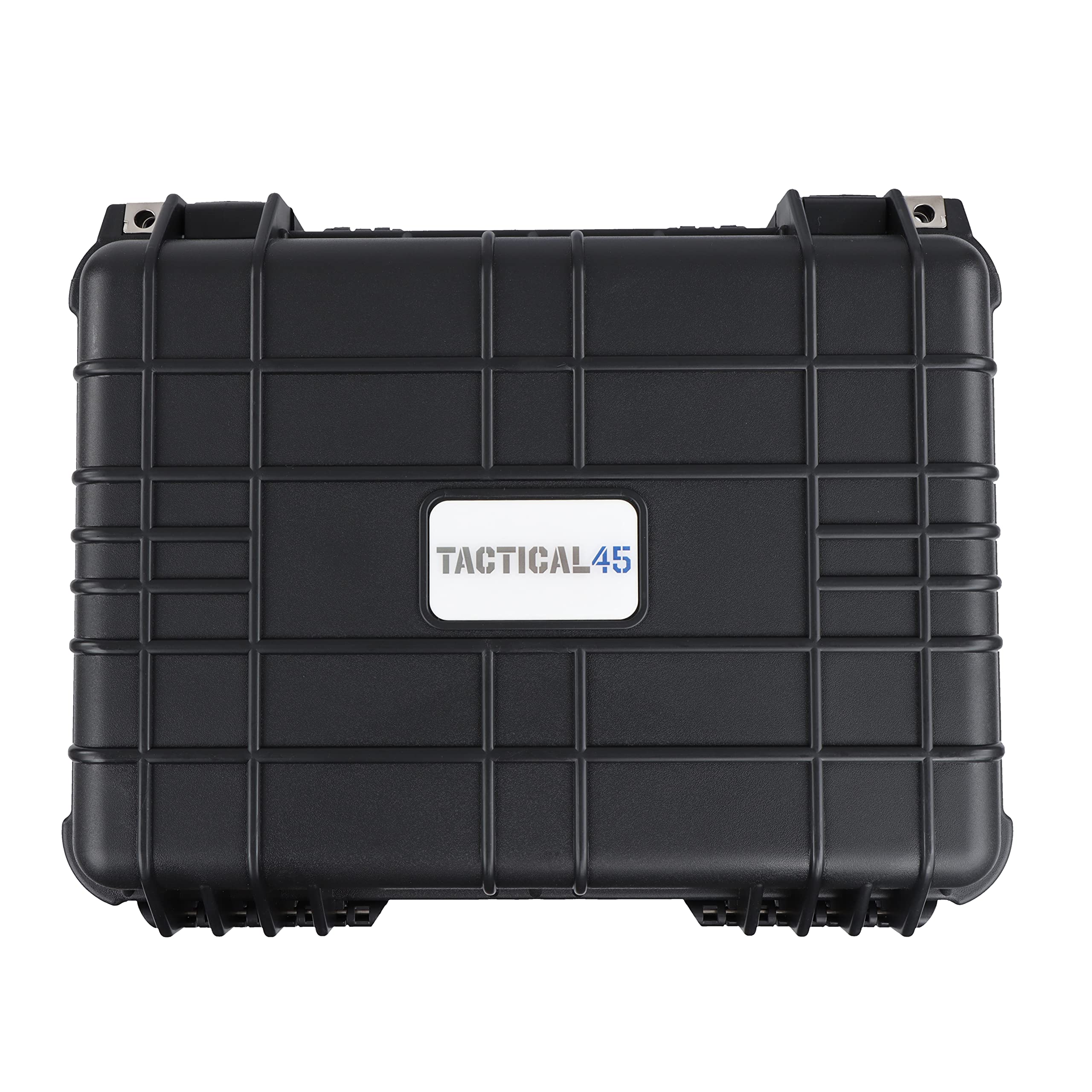 Tactical45 Funda rígida con espuma resistente a la intemperie, para exteriores y viajes, 40,6 x 33 x 17,8 cm, funda de espuma negra