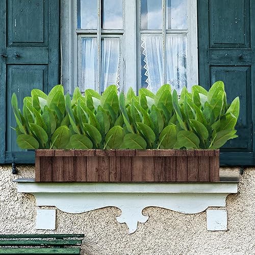 Miniatura 8 de JIFTOK Flores artificiales para exteriores, 24 plantas artificiales para exteriores, resistentes a los rayos UV, para decoración del hogar en