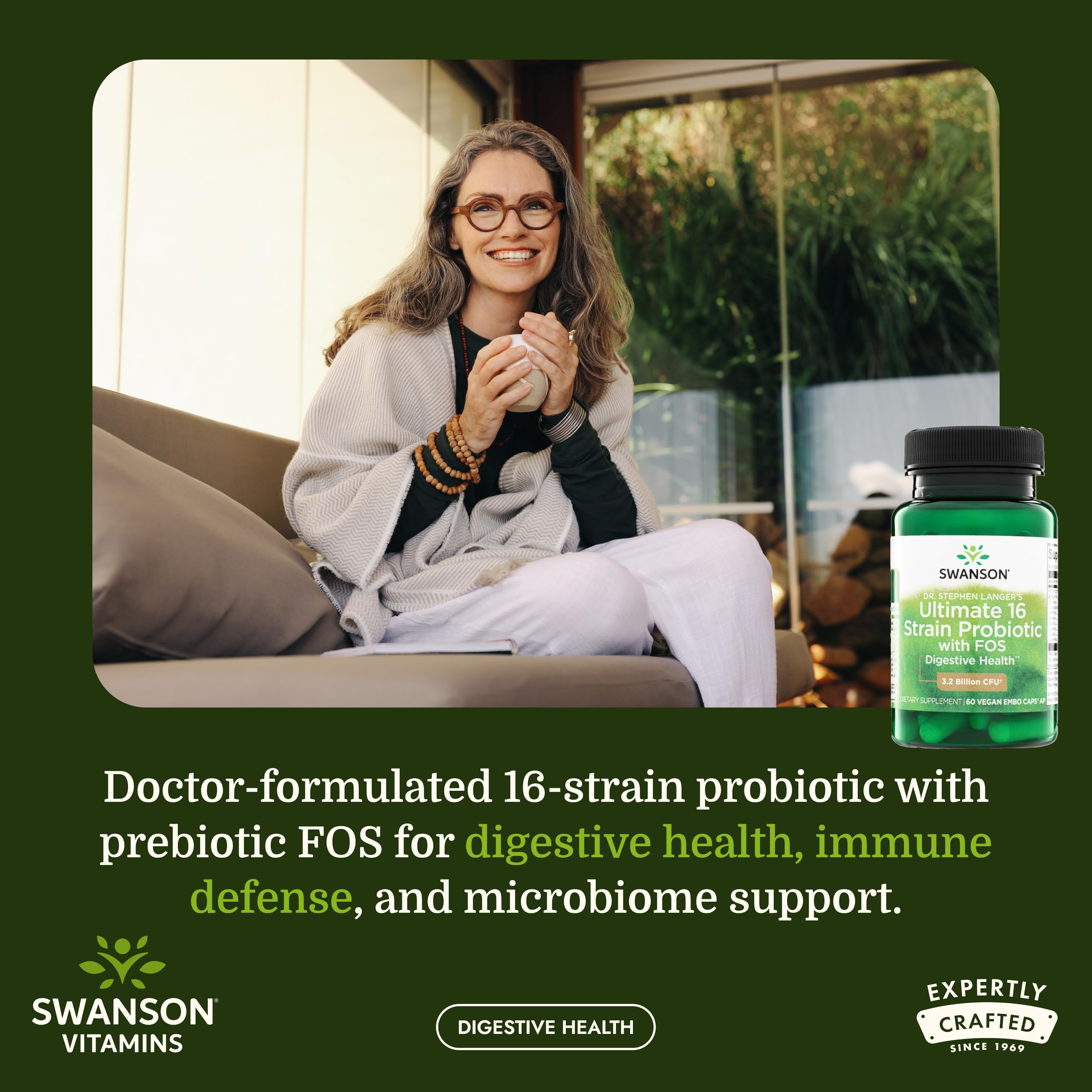 Swanson Dr. Langer's 16-Strain Probiotic with Prebiotic FOS for Gut Health — Amazon image 9