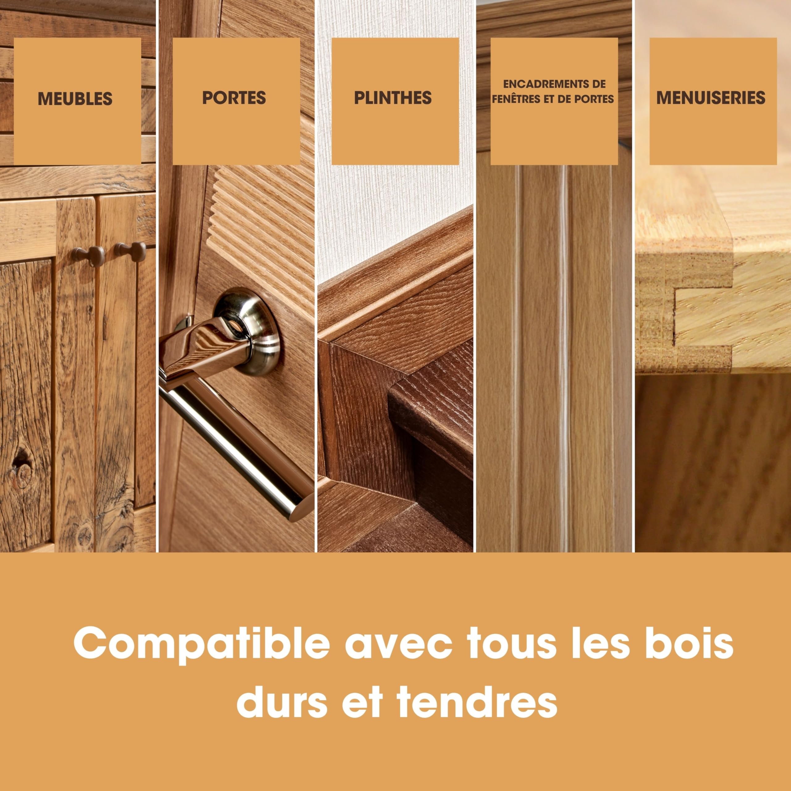 Vernis Bois Intérieur Ultra Résistant 250ml Satiné - Vernis à Séchage Rapide en Phase Aqueuse pour Meubles Bois Dur et Tendre