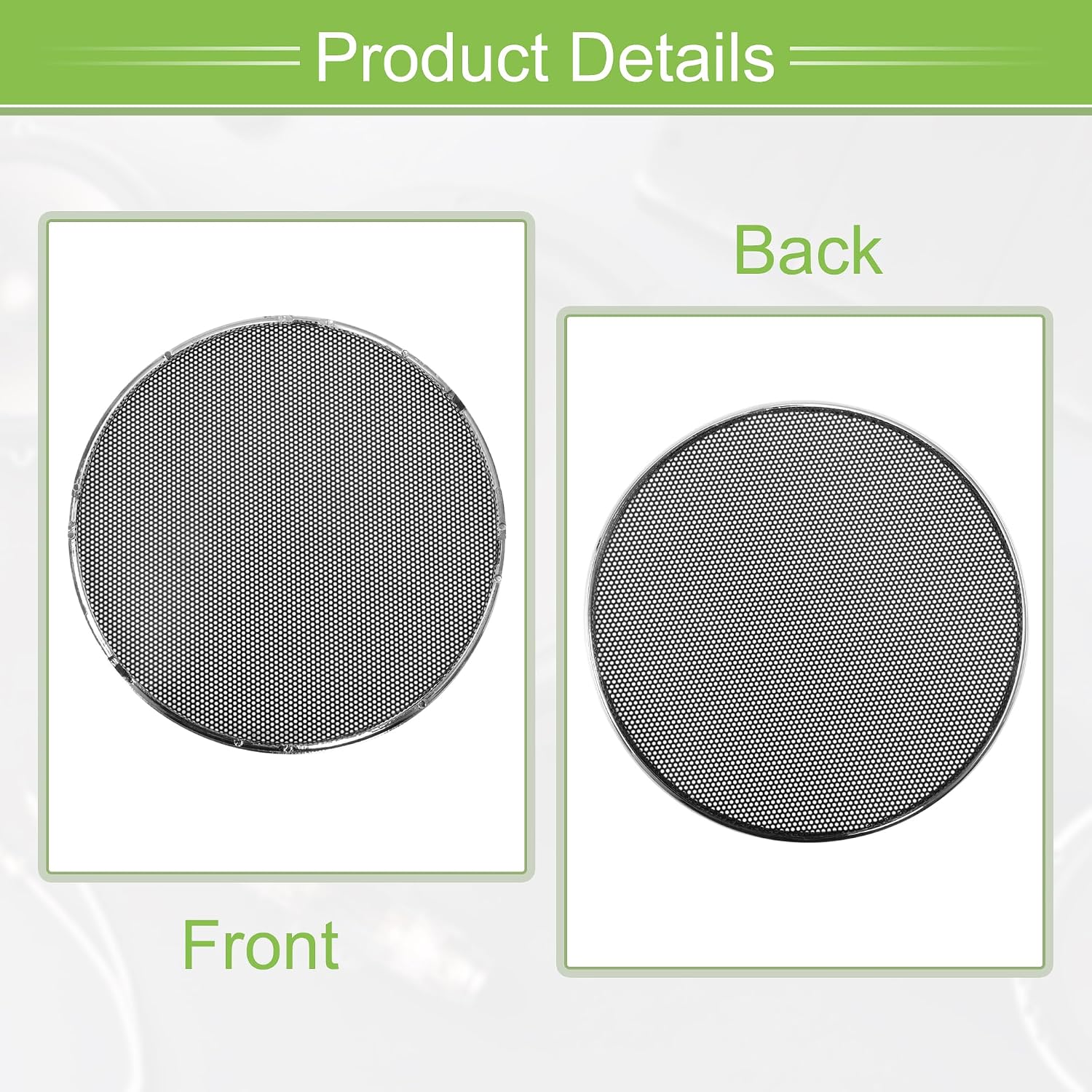 Universal 6 Inch Speaker Grill Covers 6 Inch Audio Speaker Subwoofer Guard Protector Case Speaker Grills Silver Tone 2 Pcs