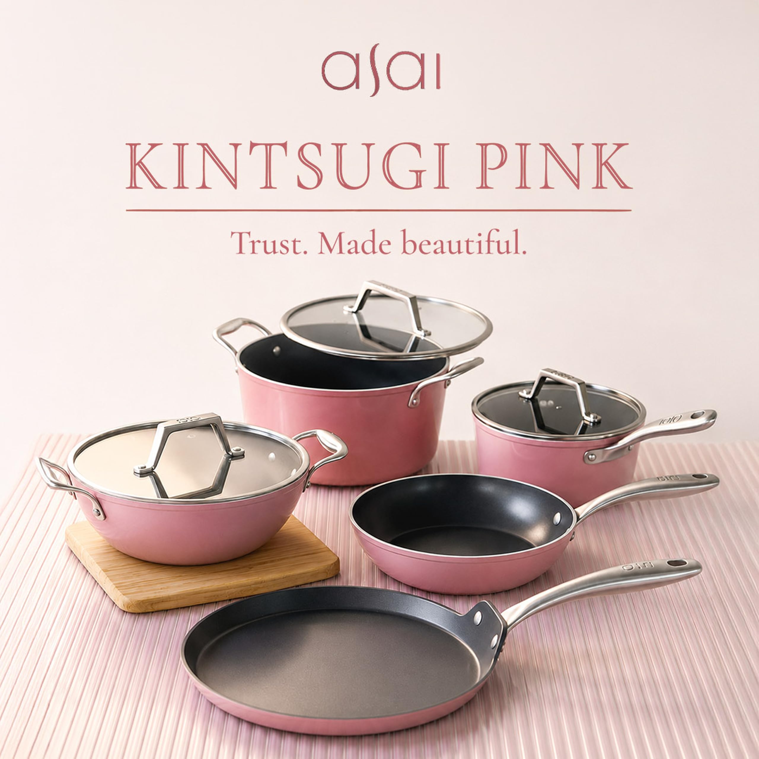 Asai Ceramic Dosa Tawa - Non Stick, Pink -8