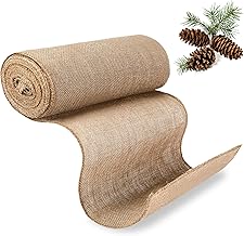 Chemin de Table en Toile de Jute Naturel (10m x 30cm), Lavable, Rouleau Vintage pour Travaux Manuels, Mariage, Fête, Festival