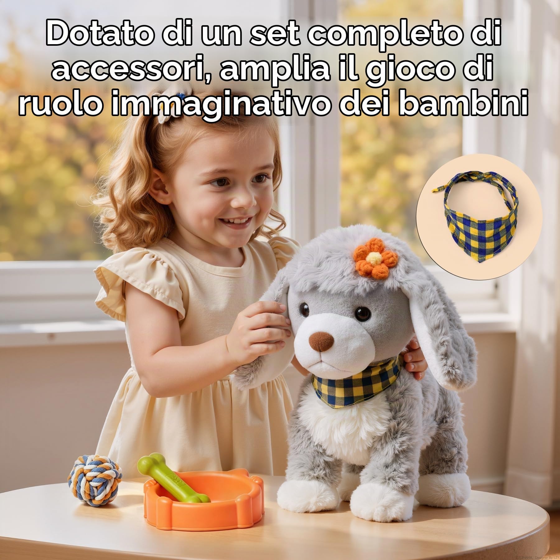 TUMAMA KIDS Cane Giocattolo di Peluche, Giochi Telecomandato Cani