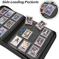 Vista 3 de 9 Pocket TopLoader Binder, Holds 360 3”x4” Toploader Hard Cases, Sleeves Card Collection Binder, 20 Double Sided Pages, Compatible with Trading &