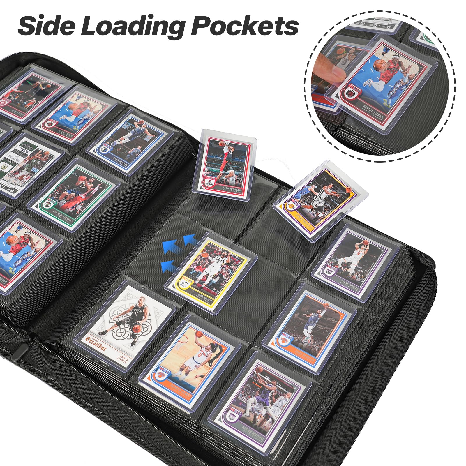 Toploader-Binder, hält 360 Toploader, 9 Pocket Top Loader Binders