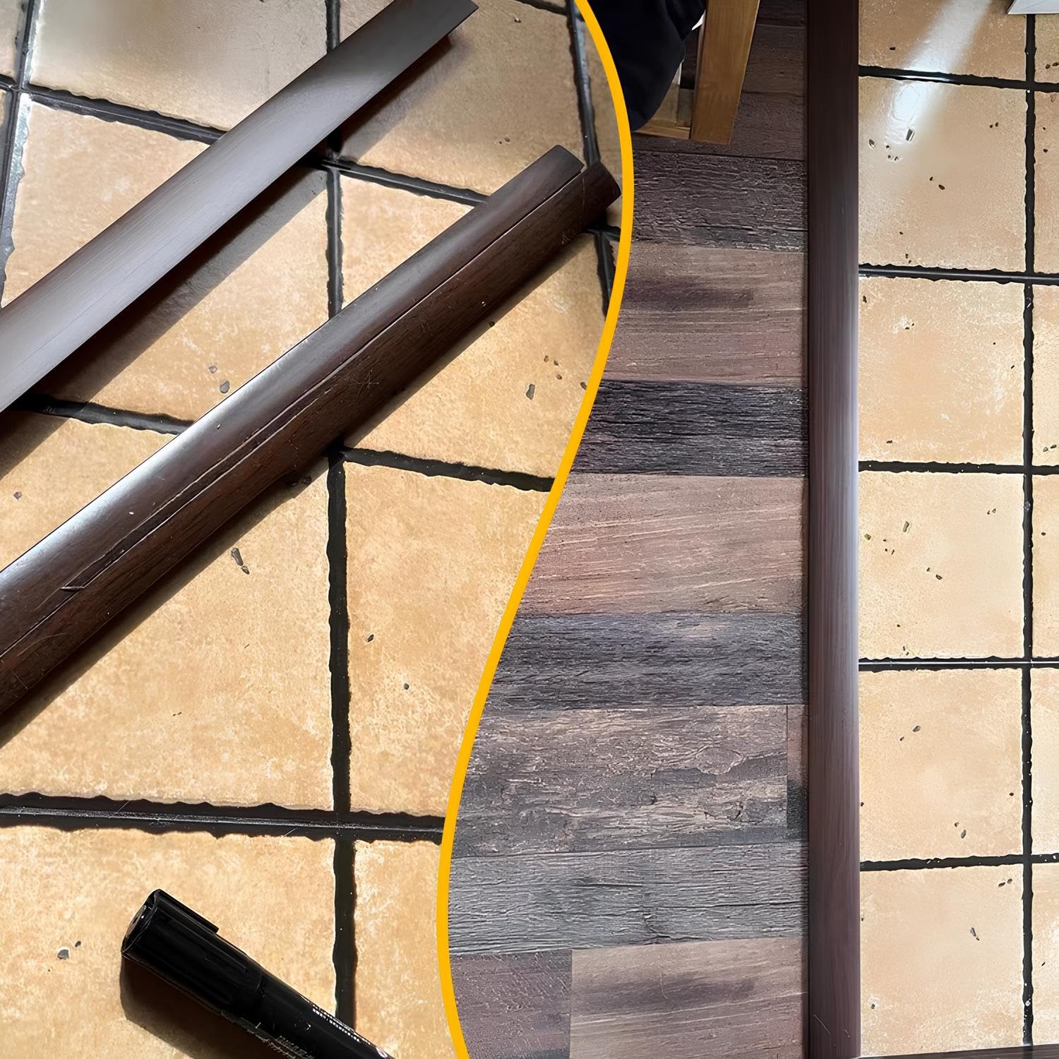 Rampe De Seuil En Pvc Profilé De Transition, 90/180/270cm Bande De Transition, Baguette Recouvrement Pour Porte/Tapis/carrelage/Sol Irrégulier/Bois À Carrelage(White,4.3 * 270cm/3 * 90cm)
