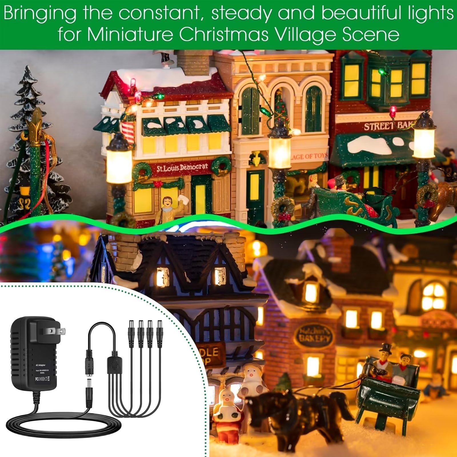 AC Adapter Replacement For Lemax Lighted Accessory 4.5V – Fits #74707, 74295, 84428, 44242, Christmas Village, Spooky Town - View #8